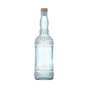 Botella de Vidrio Vacía de Forma Personalizada de 500 ml y 700 ml para Ron, Whisky, Licor, Ginebra, Vino, Vodka, con Tapón de Madera y Serigrafía - Product Image 6