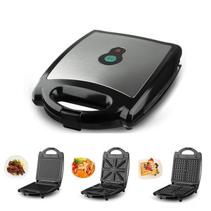 Machine à petit-déjeuner 3 en 1, plaque chauffante électrique, gaufrier, appareil à sandwichs, appareil à steaks, chauffage double face, plaque de cuisson multifonctionnelle - Product Image 3