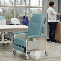 Fauteuil de phlébotomie inclinable bariatrique Fauteuil médical inclinable pour patients handicapés à l'hôpital Fauteuil d'hémodialyse sanguine inclinable pour personnes âgées