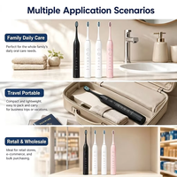 Brosse à dents électrique sonique Eisler Elegant Striped Matte White T14, design minimaliste, brosse de nettoyage buccal rechargeable OEM