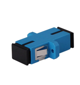 อะแดปเตอร์ไฟเบอร์ออปติก SC ตัวเชื่อมต่อพลาสติกสีน้ำเงินสำหรับ FTTH แบบ Single Mode Simplex Flangness - Product Image 2