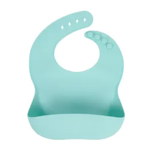 硅胶婴儿围兜3件套，无双酚a柔软可调适合婴幼儿防水喂养围兜 (