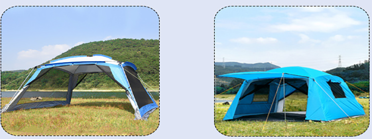 Waterproof 210D Outdoor Sport Tent 360*360*220cm Automatic Pop Up Tent Family