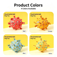 Jouet interactif pour chien en peluche de coton couineur, durable, pour soulager l'ennui, pour le jeu autonome, la mastication, l'exercice et l'entraînement des petits chiens
