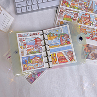 Classeur pour cartes photo Kpop à 6 anneaux, avec couverture souple en PVC et PP de haute qualité, format A7, mini album de rangement pour photos coréennes personnalisé