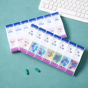 Organizador de pastillas para tres comidas al día, siete días a la semana, dispensador de pastillas portátil de gran capacidad para viajes - Product Image 3