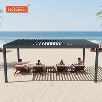 UOGEL C7 Beach Shield, gazebo en aluminium, protection contre les intempéries et le soleil, blocage UV, anti-typhon, imperméable, coupe-vent, ombrage réglable