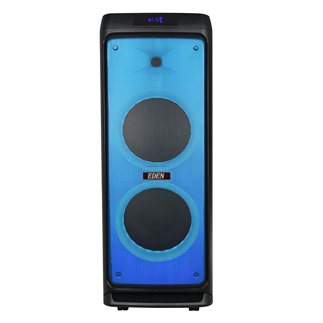 Mid East Countries HOT Wooden Cabinet 100W Speaker Dual 8 Inch Fire Effect Flame Light Party Professional Karaoke Speaker