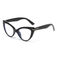 Lunettes de lecture œil-de-chat à grande monture pour femmes, verres transparents anti-lumière bleue, modèle OEM 072, tendance