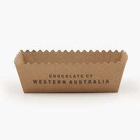 Boîtes d'emballage ouvertes en papier kraft pour aliments, personnalisables par impression numérique, style de marque alimentaire, pliables, pour chocolat