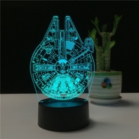 Lampes de bureau en acrylique avec photo personnalisée, illusion créative en 3D, lampara d'anime, base LED, veilleuses de décoration pour Noël et enfants