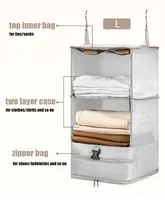 Sac de rangement de voyage pliable en tissu Oxford pour l'extérieur, grande capacité, organisateur de vêtements multifonctionnel pour chambre et dortoir