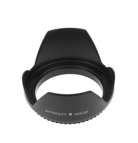 Büyük boy 72/77/82mm vidalı çiçek taç güneşlik Lens Hood için Nikon Canon Sony DSLR kamera