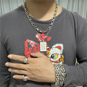 Stainless Steel <b>Playing</b> <b>Card</b> Pendant Queen Of Hearts Men's Necklace Retro Punk Style 120140 - Product Image 4