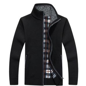 Suéter de punto con cremallera para hombre de otoño e invierno al por mayor, Top de lana gruesa, abrigo informal de punto, chaqueta gruesa cálida, cárdigan, suéteres - Product Image 5