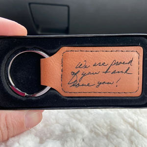 Llavero de Piel Sintética en Blanco para Grabado Láser Personalizado con Impresión y Forma Rectangular - Product Image 6