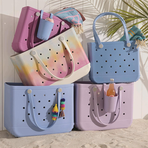 Borsa da Spiaggia in EVA di Alta Qualità con Logo Personalizzato, Grande Borsa di Lusso per lo Shopping con Silicone per Donne, Stile Platform High Top - Product Image 1