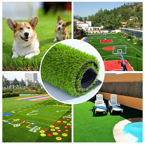 Tapis d'<span class=keywords><strong>herbe</strong></span> artificielle d'extérieur en plastique vert imitation cuir, facile à utiliser pour balcon, terrain de football, maternelle - Product Image 6