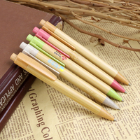 Regalos promocionales empresariales, bolígrafo de bambú personalizado con logotipo impreso, publicidad corporativa.