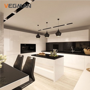 Complete <strong>Flat</strong> <strong>Pack</strong> <strong>Kitchen</strong> Cabinets Australian Standard Glossy White Cupboards Modular <strong>Kitchen</strong> Cabinetry Wholesale With <strong>Island</strong> - Product Image 5