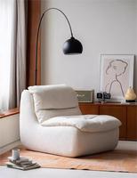 Chaise de canapé simple moderne compressée sous vide haute densité éponge jaune chaise de loisirs pour salon appartement hôtel lit en tissu