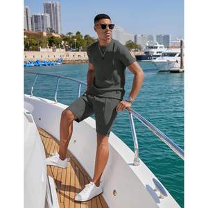 Ensemble de survêtement d'été personnalisé pour homme, 2 pièces, manches courtes, décontracté, respirant, tenue de jogging, taille adulte M L XL XXL - Product Image 5