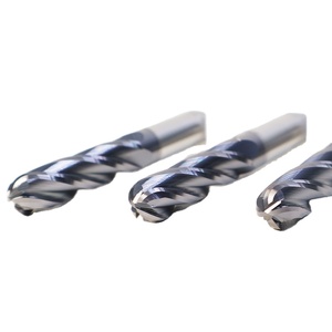 Fraise <span class=keywords><strong>à</strong></span> nez sphérique en carbure monobloc avec revêtement AlTiN pour la finition de moules en aluminium en acier CNC Fraise <span class=keywords><strong>à</strong></span> nez sphérique <span class=keywords><strong>à</strong></span> 4 cannelures - Product Image 3