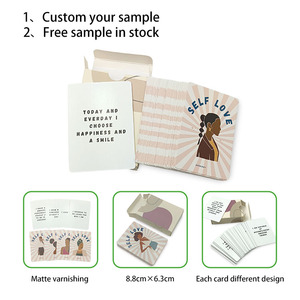 Prix usine impression personnalisée conception personnalisée de haute qualité quotidienne positive enfants <span class=keywords><strong>citations</strong></span> inspirantes jeu de cartes d'affirmation - Product Image 5