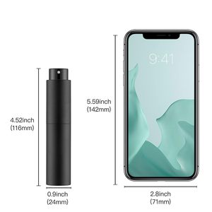 Empty Skincare Cosmetic Packaging 10ml <b>Small</b> Clear Transparent Twist Rotating Aluminum Travel Glass Perfume <b>Bottle</b> Pump Sprayer - Product Image 3
