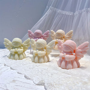 قالب شمعة ملاك الصلاة المحبوك، قالب سيليكون ملاك الكريسماس، قالب صنع الدمى من شمع الصويا والجص، قالب جبس راتنج الإيبوكسي للحرف اليدوية - Product Image 2