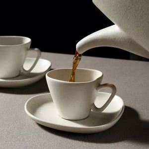 Customized European <b>Latte</b> <b>Cup</b> Saucer Set Ceramic White Personal Design Business Gifts Made From Ceramic Mugs Plastic Metal - Product Image 3