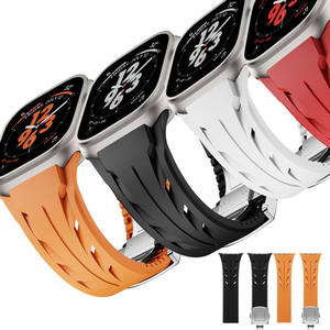 Meilleure vente Bracelet de montre <span class=keywords><strong>sport</strong></span> en silicone <span class=keywords><strong>pour</strong></span> Smart Ultra 2 49mm FKM Bracelet de montre en caoutchouc <span class=keywords><strong>pour</strong></span> IWatch Appl Band 49mm 45mm 44mm 42mm - Product Image 2