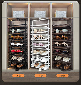 Rotating Shoe Rack 360 Degree Household Stainless Steel Multi-layer Storage Shoe Rack Porch Retractable Rotating Shoe Cabinet - Product Image 2