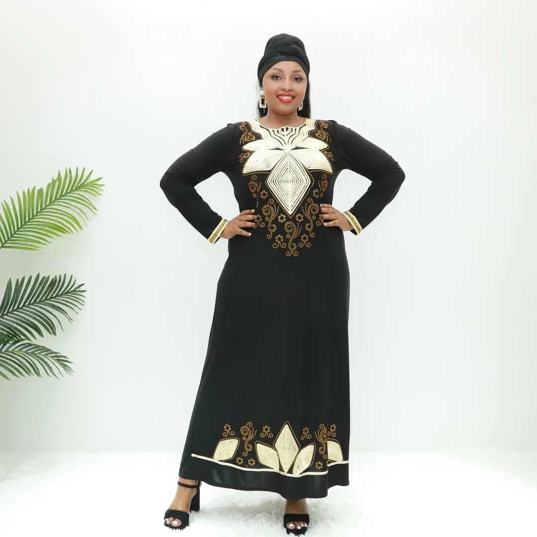 فستان للسيدات المسلمات من فسكوز طويل موديل JB2043F توغو عباية عباية