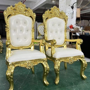 Fauteuil Trône de Luxe Royal avec Accoudoirs et Dossier Haut, Idéal pour Mariages, Banquets et Événements, Style Icône, pour Salon - Product Image 2