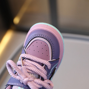 Children's Sports <b>Shoes</b> Autumn Boys' Casual <b>Soft</b> Sole High Top Girls' Bread <b>Shoes</b> Anti Board <b>Shoes</b> High-Top Sneakers - Product Image 4