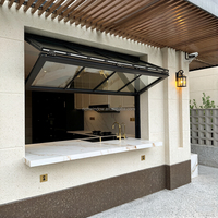Fenêtres coulissantes horizontales en aluminium insonorisées, coupe-vent, double vitrage pour cuisine, extérieur, résidentiel