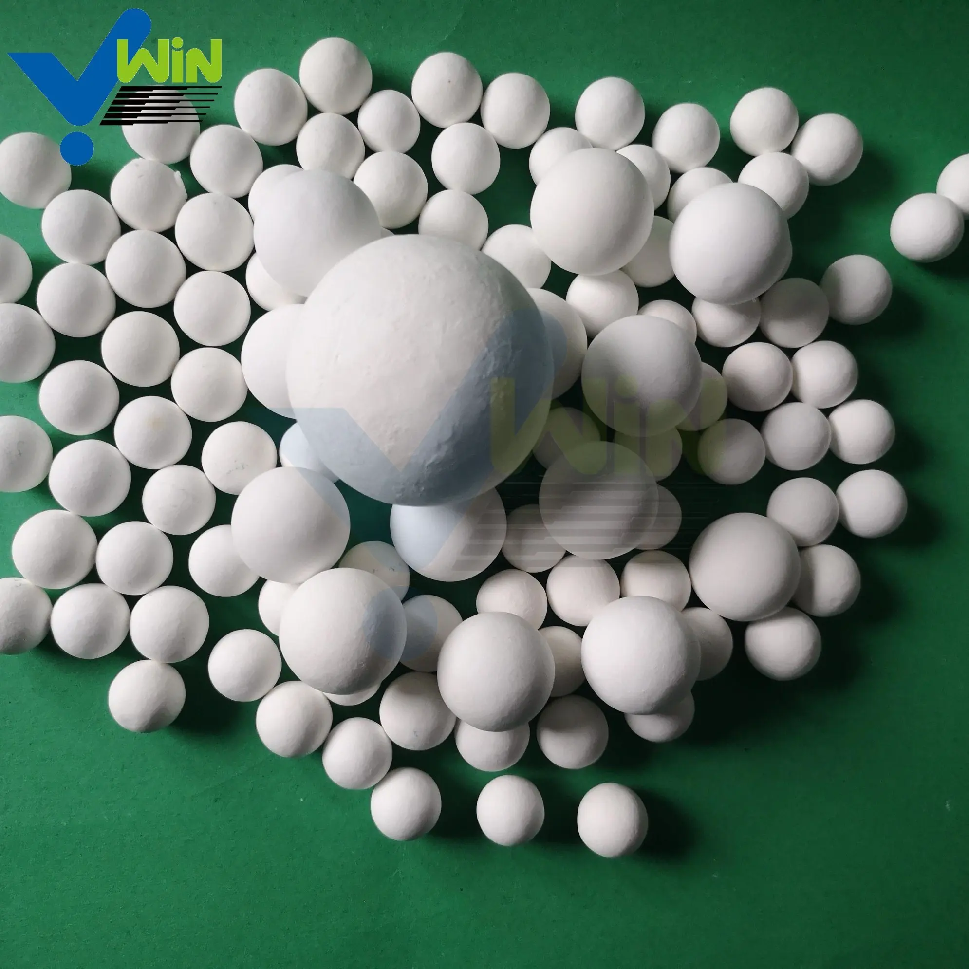 Zibo Win-Ceramic wear-resistant ceramic manufacturer customizes inert alumina ceramic filler balls as catalyst bed support media