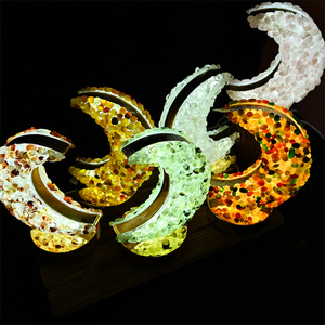 Lampada Luna in Cristallo di Quarzo Rosa Lucidato per Decorazioni, Vendita Calda - Product Image 5