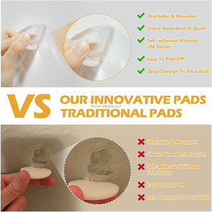 6 pièces <span class=keywords><strong>de</strong></span> protection <span class=keywords><strong>de</strong></span> <span class=keywords><strong>porte</strong></span> en silicone transparent auto-adhésives, amortisseurs <span class=keywords><strong>de</strong></span> choc silencieux et anti-collision <span class=keywords><strong>pour</strong></span> poignées <span class=keywords><strong>de</strong></span> <span class=keywords><strong>porte</strong></span> - Product Image 6