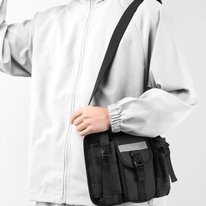 Tactical Crossbody Bag With Multiple Pockets Shoulder Strap Outdoor Sports Men's Chest Bag Solid Color Polyester Interior - Product Image 2
