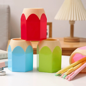 Creative Color-Block <b>Desk</b> Organizer <b>Large</b> Capacity Pen Holder for Student & Office Stationery - Product Image 3