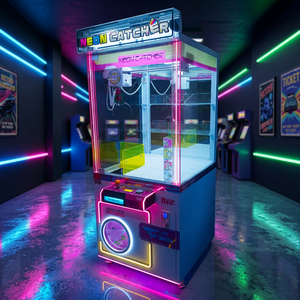 เครื่องเกมจับตุ๊กตา Neon Doll Catcher DX 1 PL แบบหยอดเหรียญแลกของรางวัล อุปกรณ์เกมส์เชิงพาณิชย์สำหรับศูนย์รวมความบันเทิง - Product Image 3