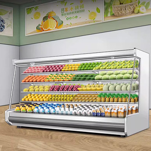 Réfrigérateur multi-étagères <span class=keywords><strong>pour</strong></span> supermarché, <span class=keywords><strong>vitrine</strong></span> réfrigérée à température unique <span class=keywords><strong>pour</strong></span> fruits et légumes, refroidisseur de légumes en plein air - Product Image 3
