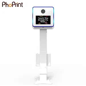 <strong>Mini</strong> <strong>Portable</strong> Selfie Photo <strong>Booth</strong> with Adjustable Metals Stand and LED Lighting - Product Image 4
