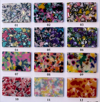 Feuille de celluloid multicolores de haute qualité pour revêtement de tambour, instruments de musique, décoration intérieure et dessus de table
