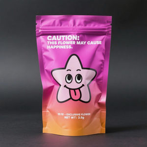 Custom Digital Print Stand Up Zipper Bag Mylar Food Grade Bag 7x10 <b>Holographic</b> Smell Proof Packaging Pouch - Product Image 2