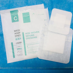 Ukuran besar 10cm X 10cm non-tenun kain kasa perban luka perekat diri penutup Pulau steril - Product Image 1