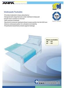Üretim tıbbi büyük boy inkontinans underpads hastane ve evde bakım için kanatlı - Product Image 6