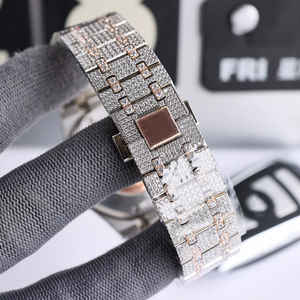 Acero inoxidable de alta calidad Iced Out Hip Hop Bling Bust Down Relojes de lujo 40mm VVS Moissanite Watch para hombres - Product Image 6